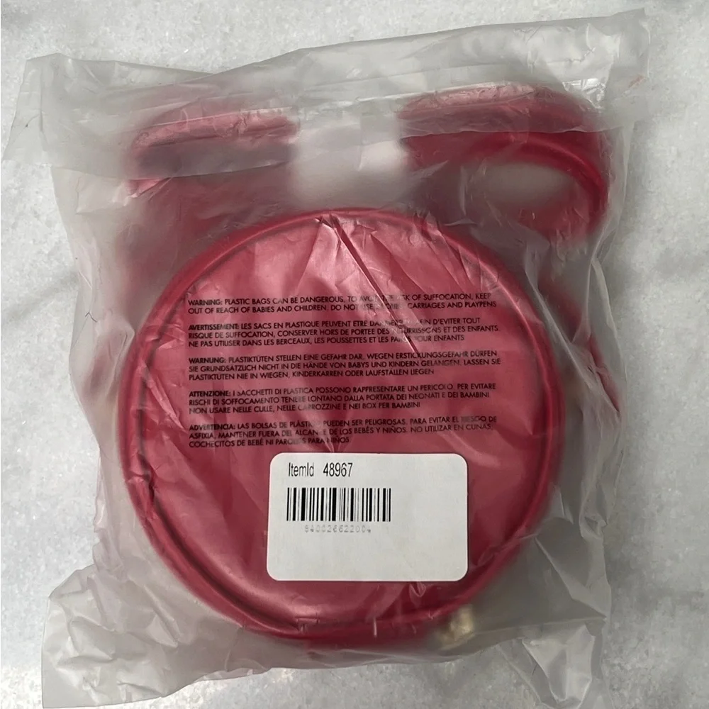 MARC JACOBS Red Patent Leather Round Mini Canteen Crossbody Bag NWT